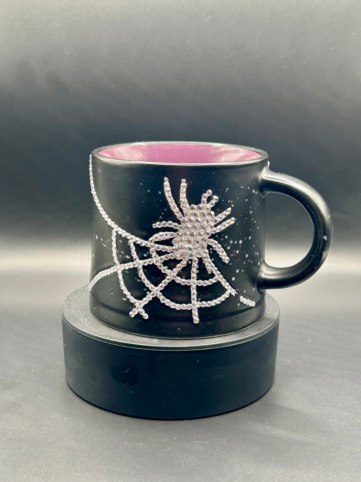 Crystal Rhinestone Spider Web Coffee Mug