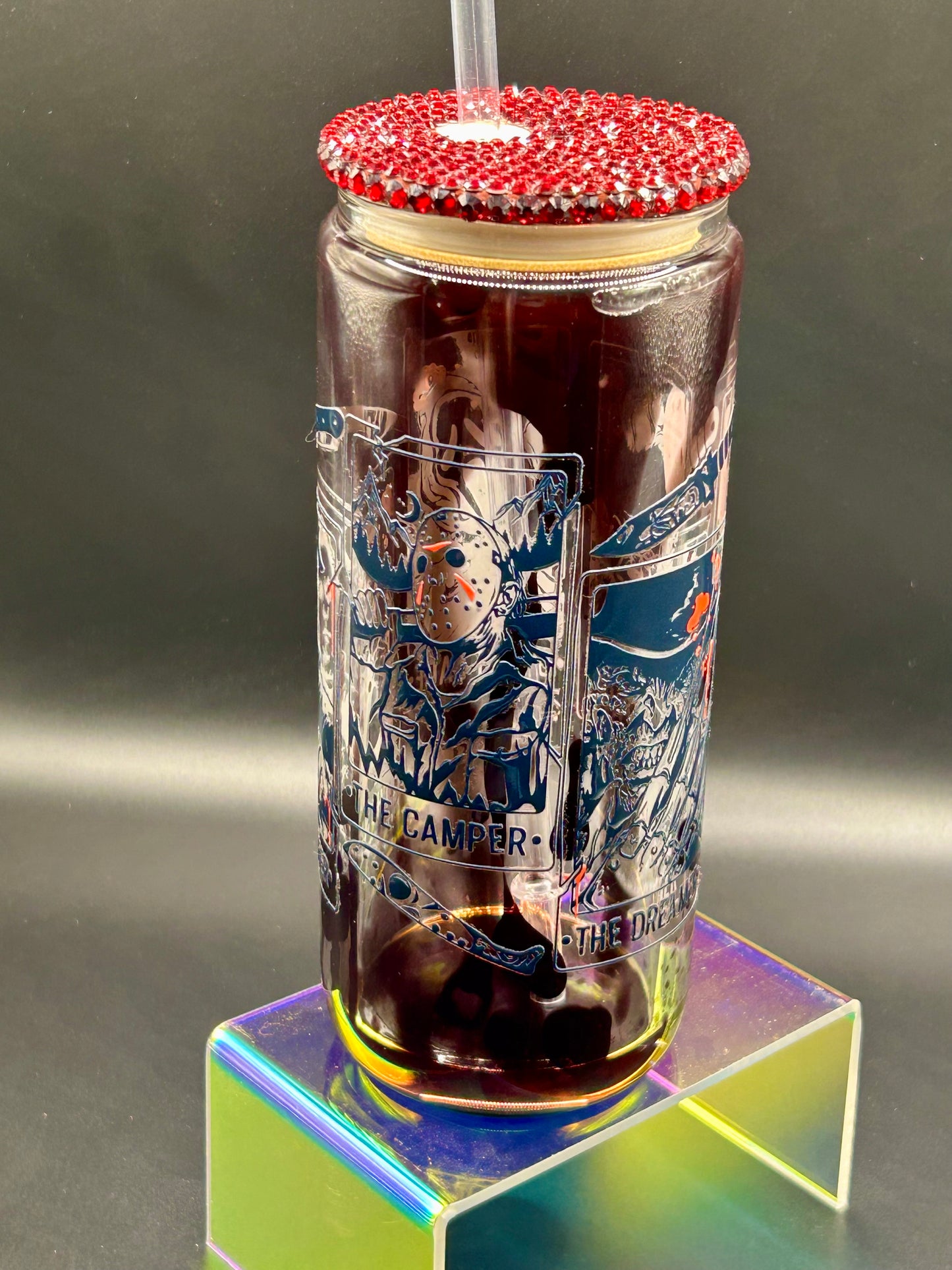 Horror Movie Killer 16oz Black Drip Tumbler