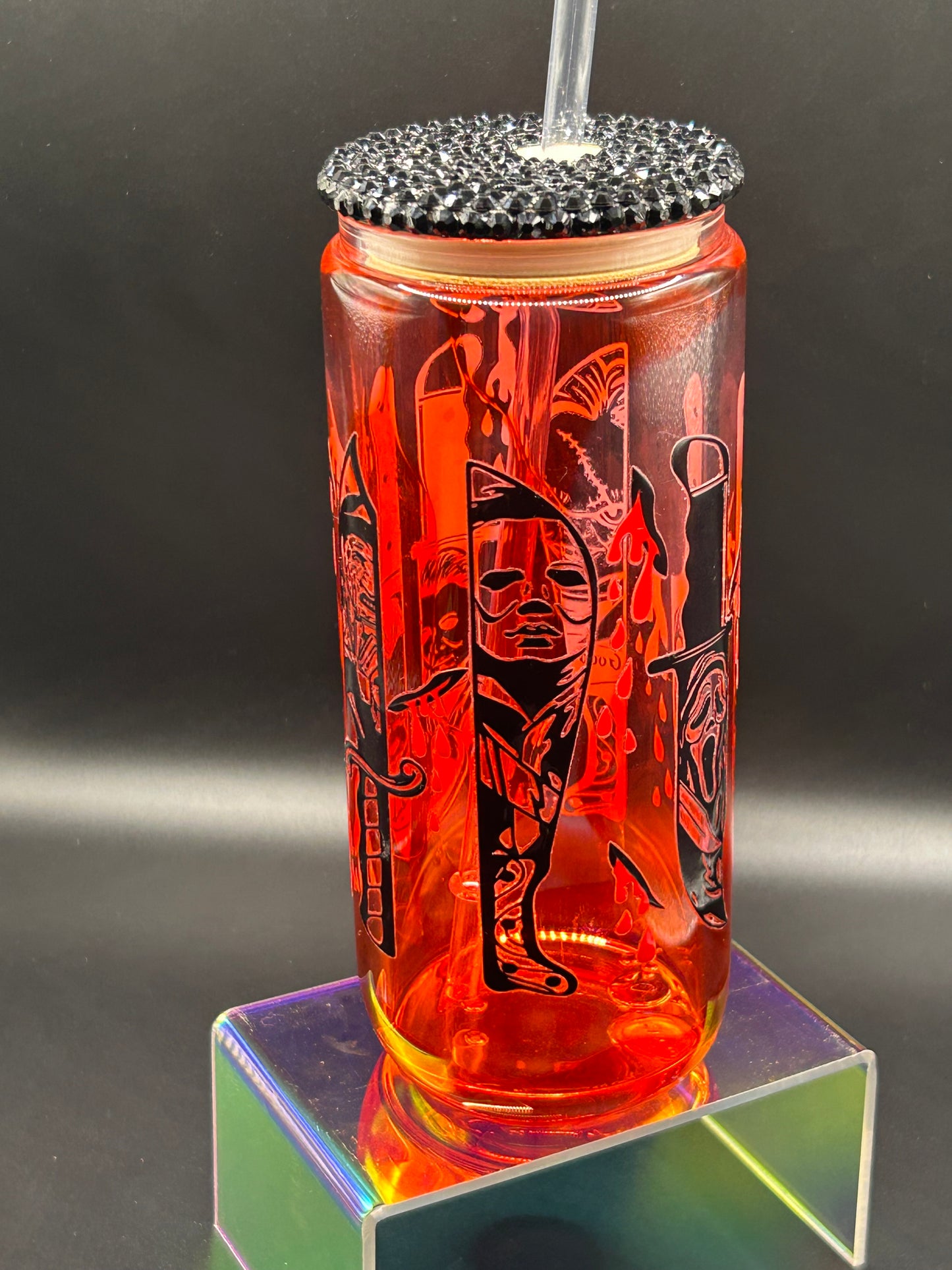 Slasher Movie Knives Red Blood Drip 16 oz Tumbler