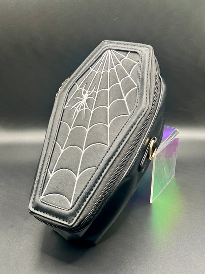 Spider Web Coffin Purse with included Strap