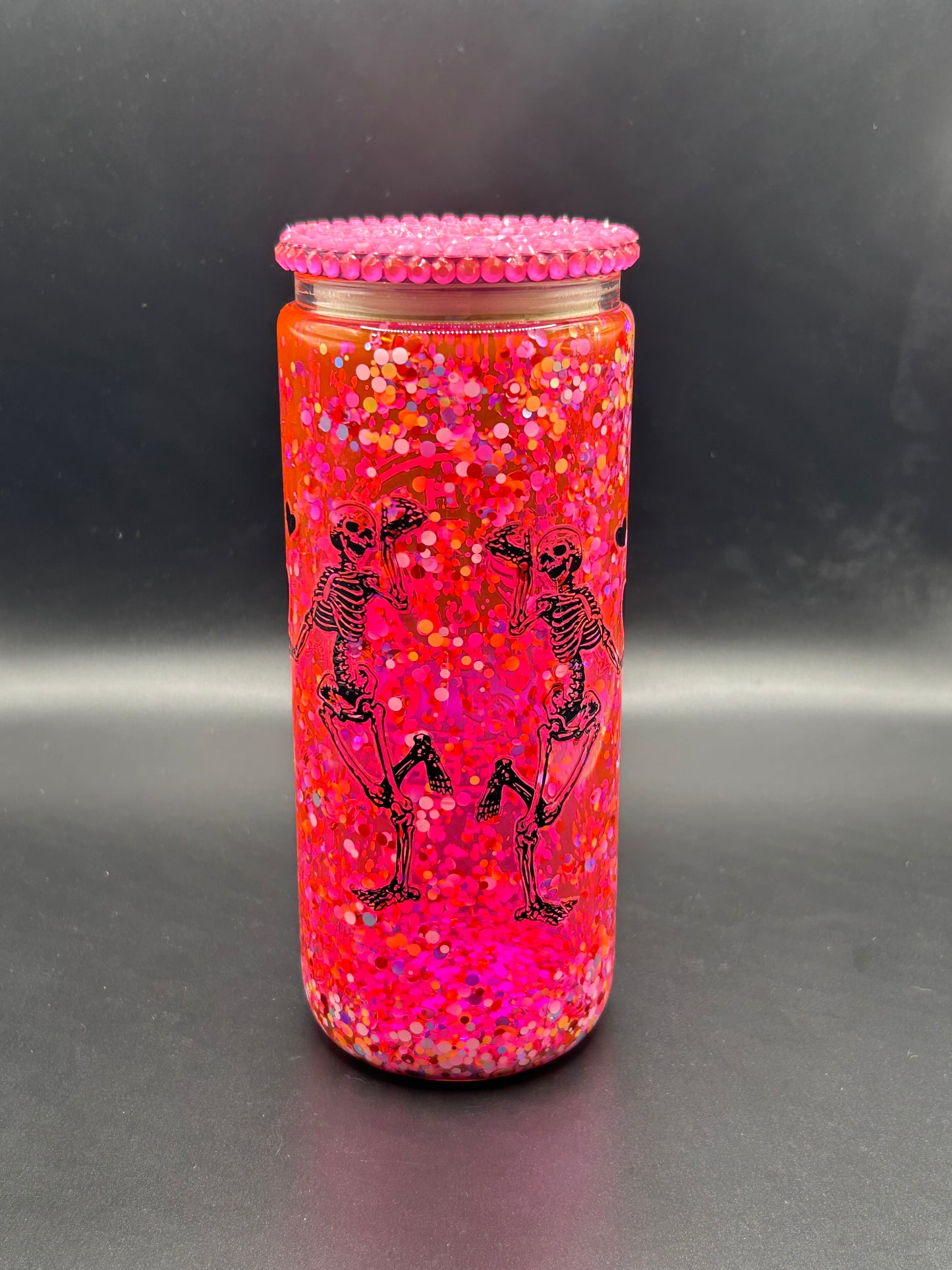 "Have the Day You Deserve" Pink Snowglobe 16 oz Tumbler