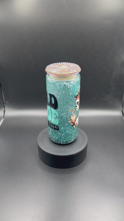 "Dead Inside" Teal Snowglobe 16 oz Tumbler